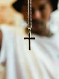 Thumbnail for Double Sided Cross Pendant (Silver)